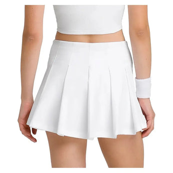 Women's Classic Pleated Mini Tennis Skort Bright White-Apparel-Wilson-WW00387411WTA-S25-4-Tennis Express