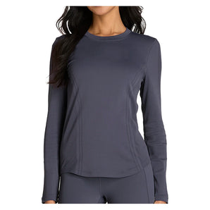 Women's Pro Seamless Long Sleeve Tennis Top Graystone-Apparel-Wilson-Graystone-XS, [current_file_name-Tennis Express