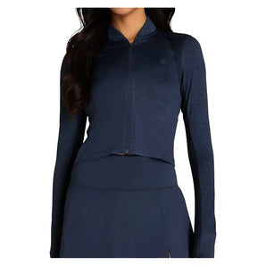 Women's All Day Full Zip Tennis Top Classic Navy,Apparel,Wilson,Classic Navy,XS,Tennis Express,WW00473U001001-F26-3