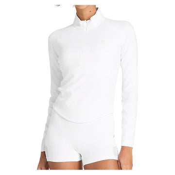 Women's Baseline Half-Zip Tennis Top Bright White