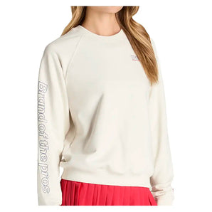 Women's Classic Tennis Crew Sandrift and Varsity Red,Apparel,Wilson,Sandrift/Varsity Red,XS,Tennis Express,WW00562W002005-F26-3