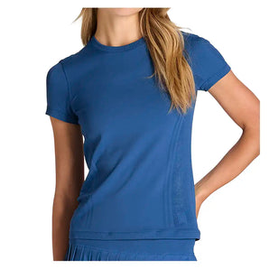 Women's Pro Seamless Tennis Tee Blue Quartz,Apparel,Wilson,Blue Quartz,XS,Tennis Express,WW00593U043001-F26-3