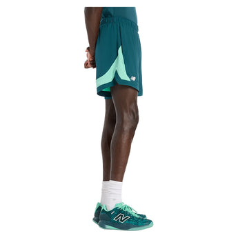 Men's Tournament Novelty Tennis Short Medusa Green,Apparel,New Balance,,,Tennis Express,mb6120hxaav-1