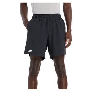 Men's Tennis Tournament 7 Inch Short Black-Apparel-New Balance-mb61v34tbk-Tennis Express