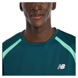 Men's Tournament Novelty Tennis Top Medusa Green,Apparel,New Balance,,,Tennis Express,mt61l02kaav_5