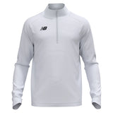 Men's Athletics Half Zip 2.0 White and Team Black,Apparel,New Balance,White/Team Black,S,Tennis Express,tmmt748gwt_1
