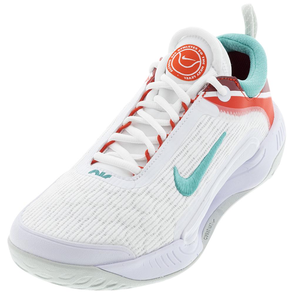 NikeCourt Men`s Zoom NXT Tennis Shoes White and Washed Teal