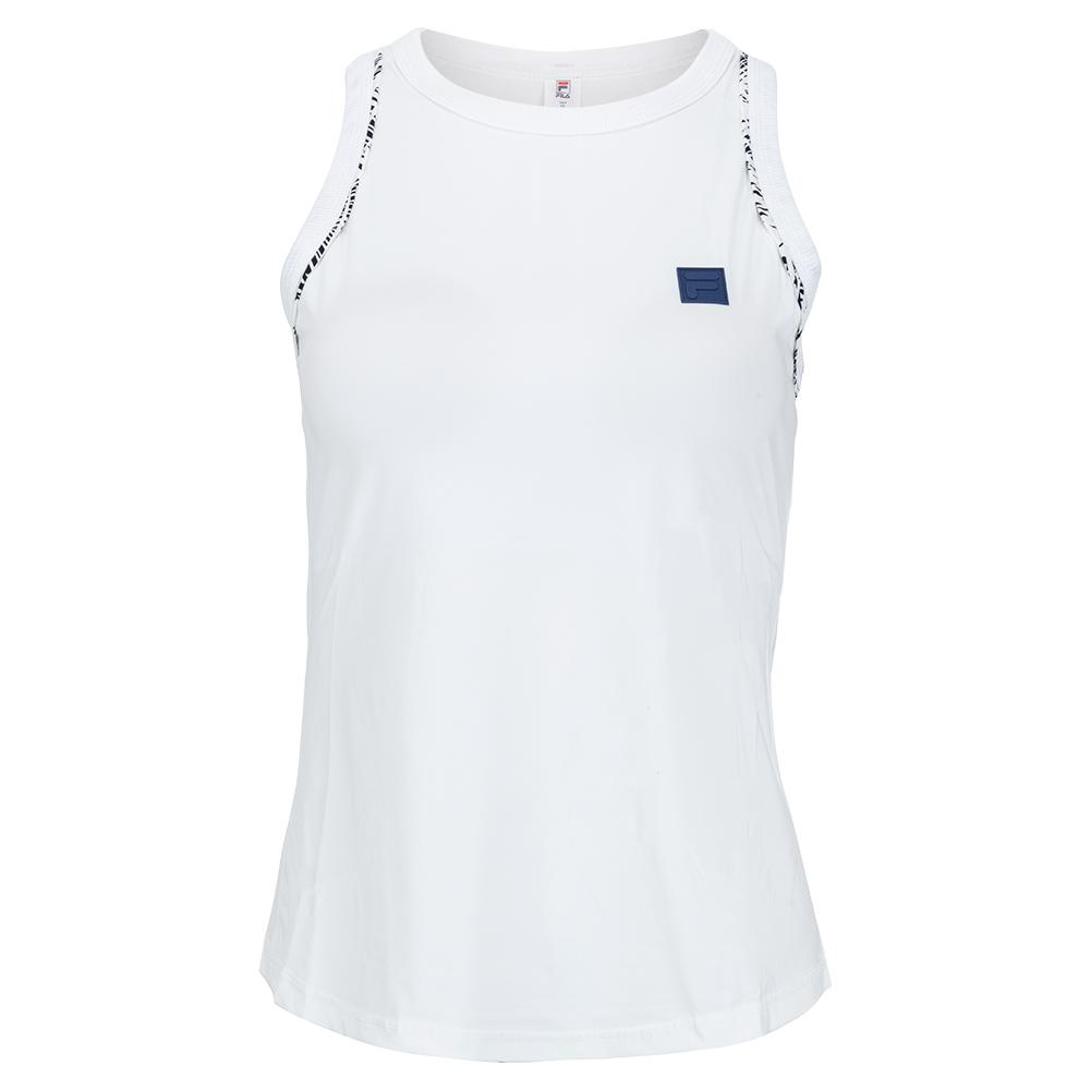 FILA Women`s Foul Line High Neck Tennis Tank Fiji Palm