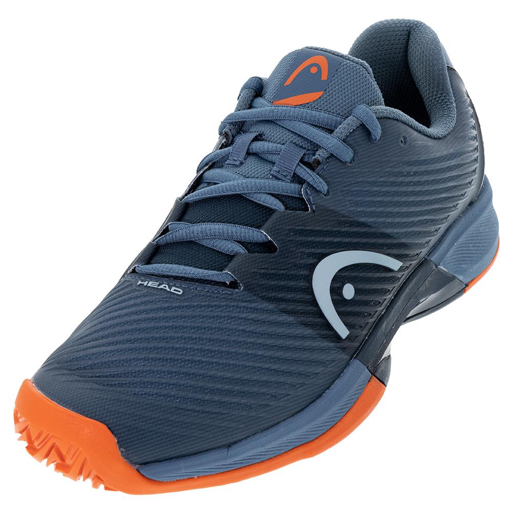 HEAD Men`s Revolt Pro 4.0 Tennis Shoes Bluestone and Orange