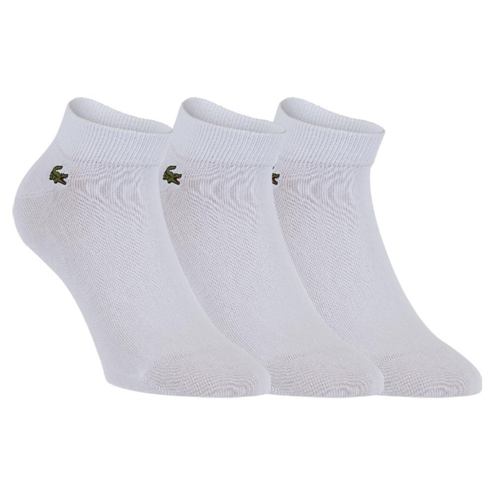 Lacoste Men`s Core Performance Solid Jersey Tennis Ankle Socks 3 Pack