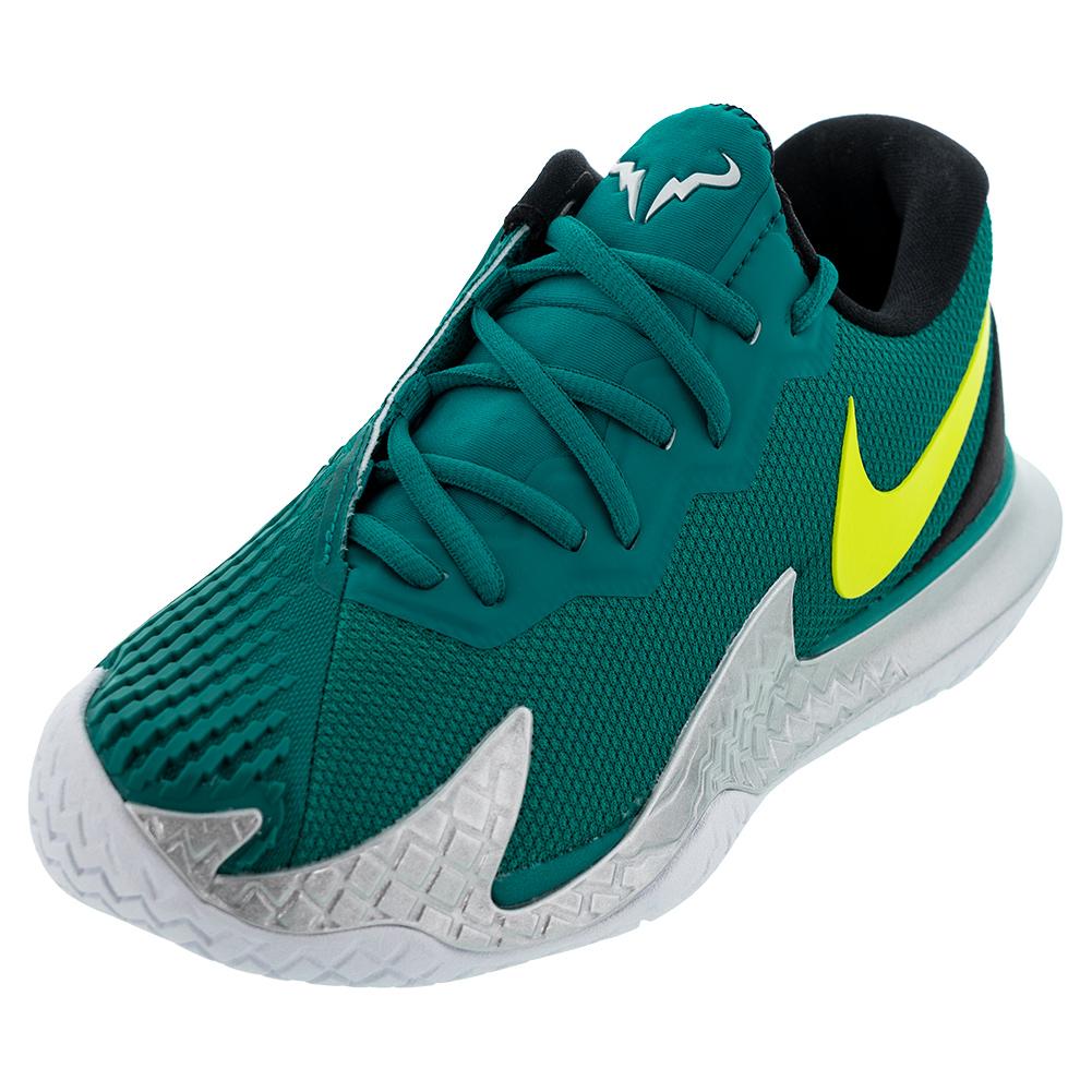 NikeCourt Men`s Rafa Zoom Vapor Cage 4 Tennis Shoes Bright Spruce and  Atomic Green