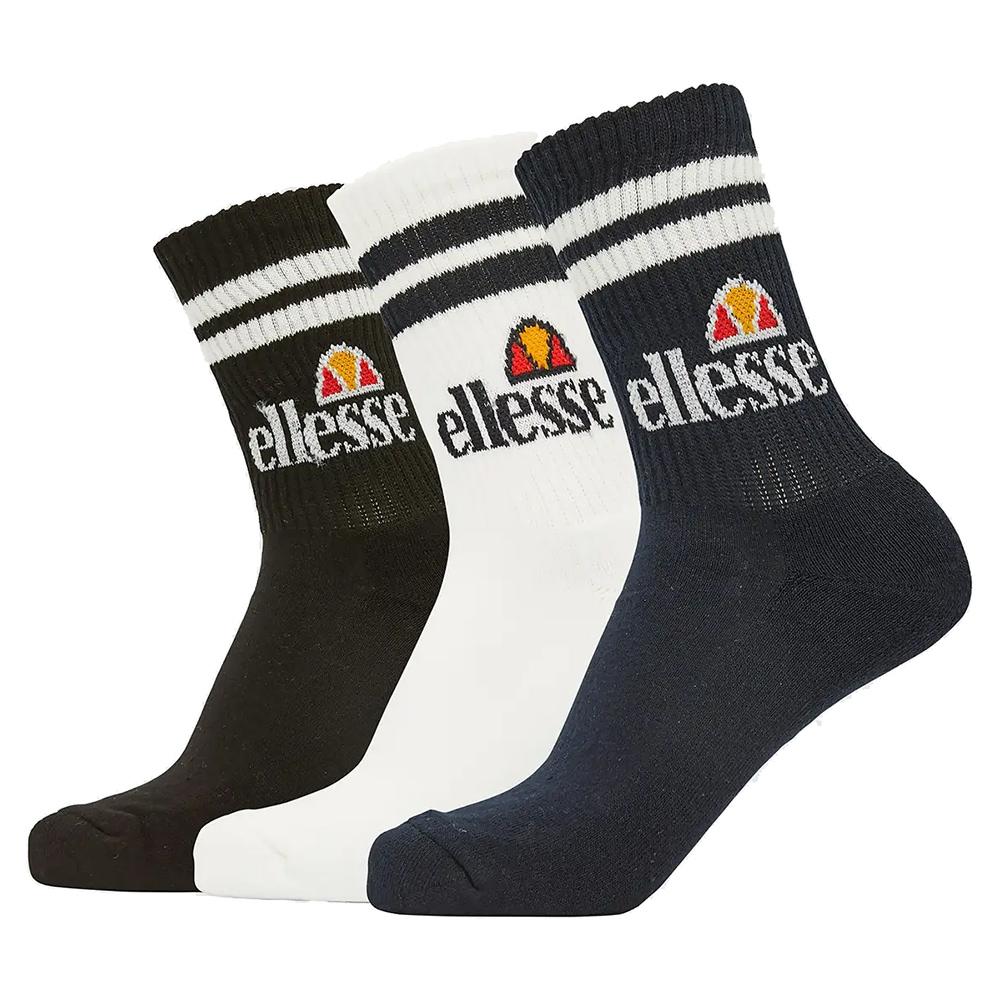 ELLESSE Pullo Tennis Socks (3 Pack) Navy, White, Black