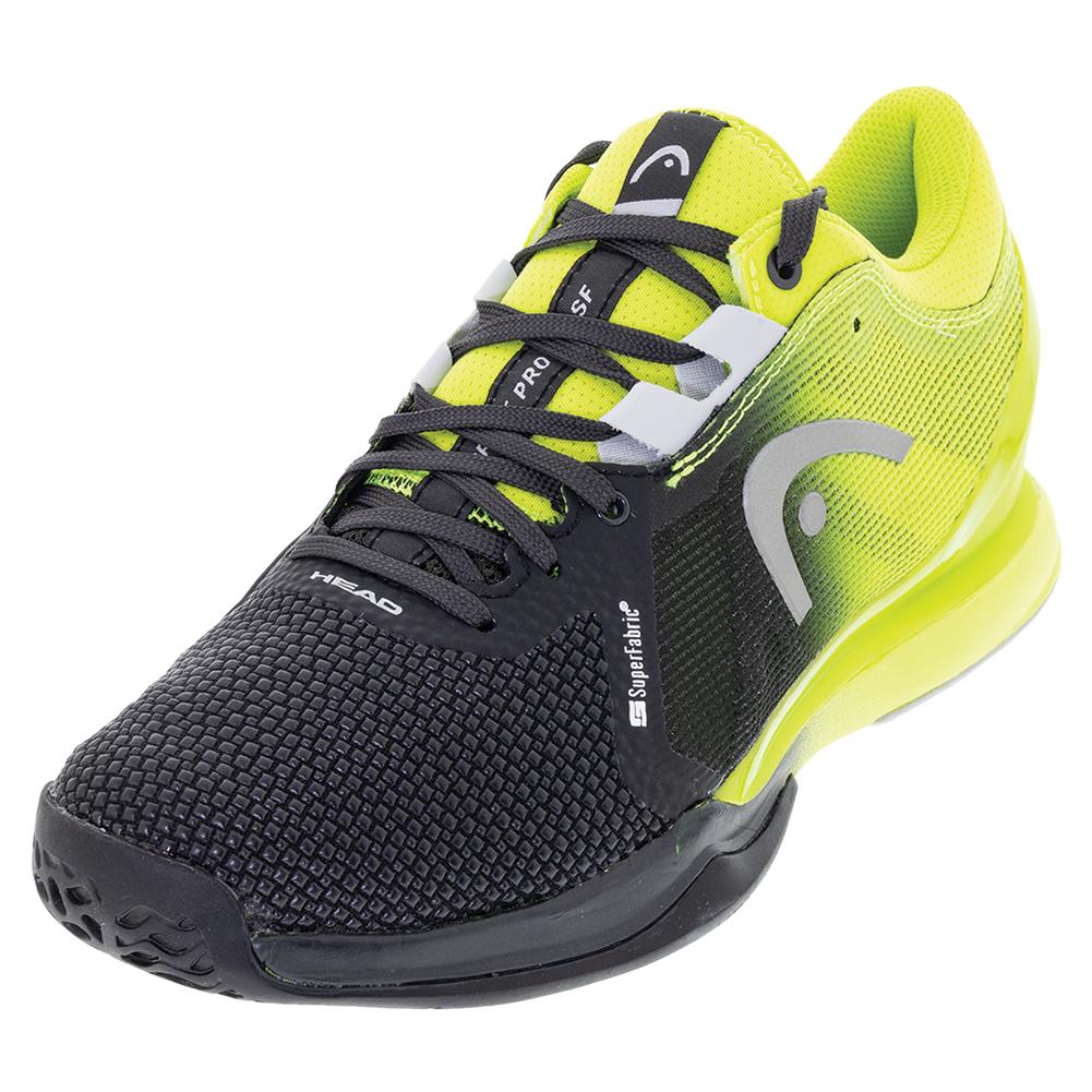 HEAD Men`s Sprint Pro 3.0 SF Tennis Shoes Black and Lime