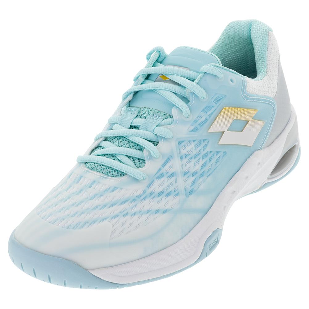 Lotto Women`s Mirage 100 Speed Tennis Shoes All White and Saffron