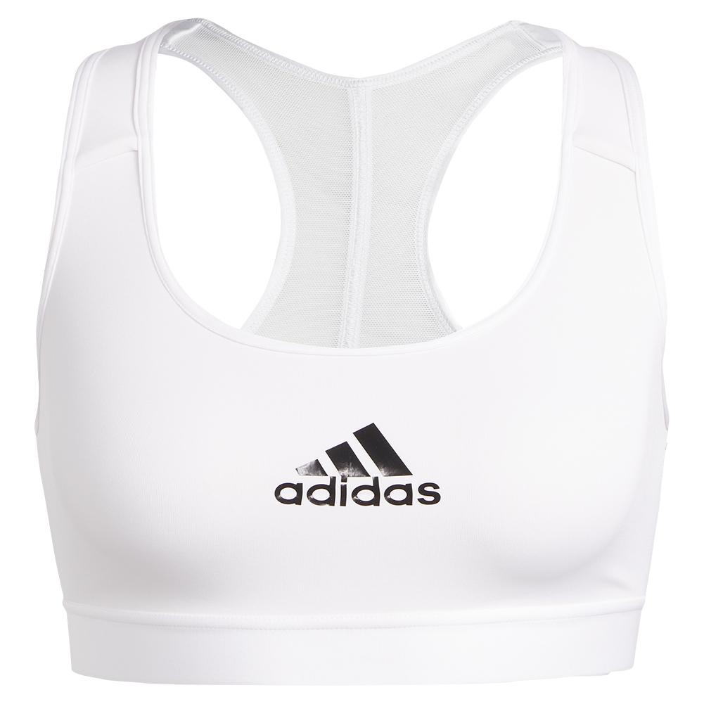 adidas Women`s PowerReact D-DD Cup Medium Support Training Bra White