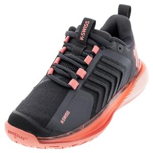 Women`s Ultrashot 3 Tennis Shoes Asphalt and Peach Amber
