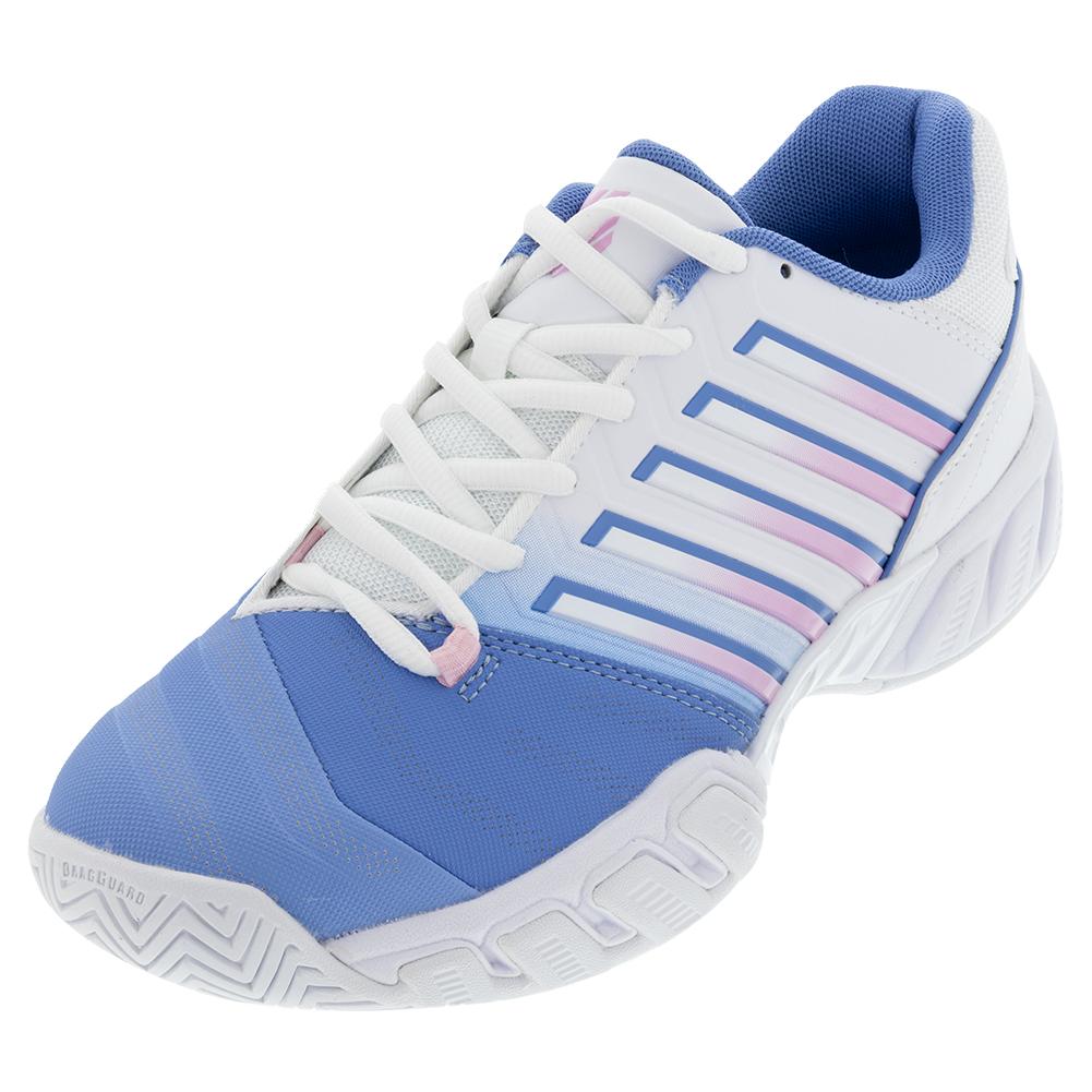 K-Swiss Women`s Bigshot Light 4 Tennis Shoes Silver Lake Blue and White