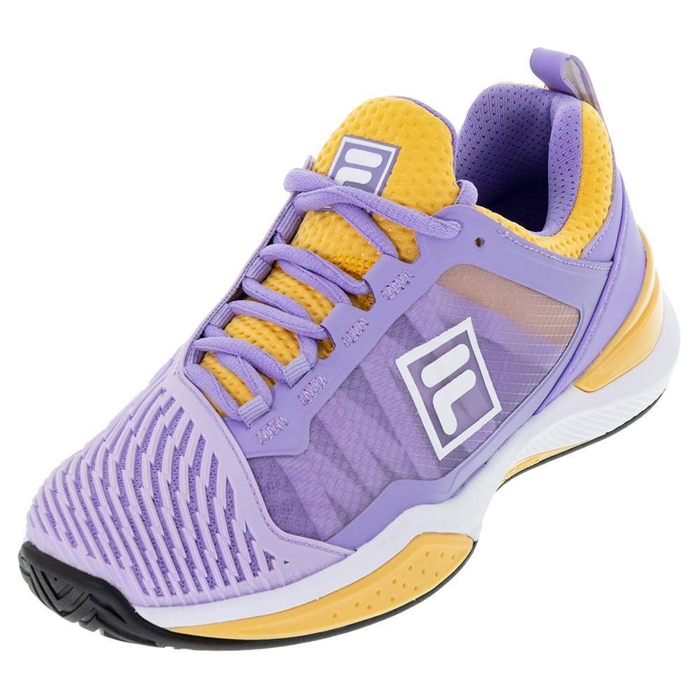 Fila Women`s SpeedServe Energized Tennis Shoes Lavender and White