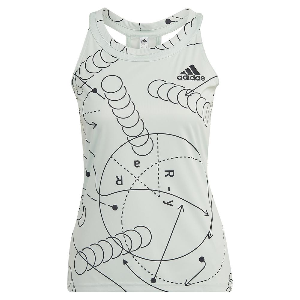 ADIDAS Women`s Club Graphic Tennis Tank Linen Green