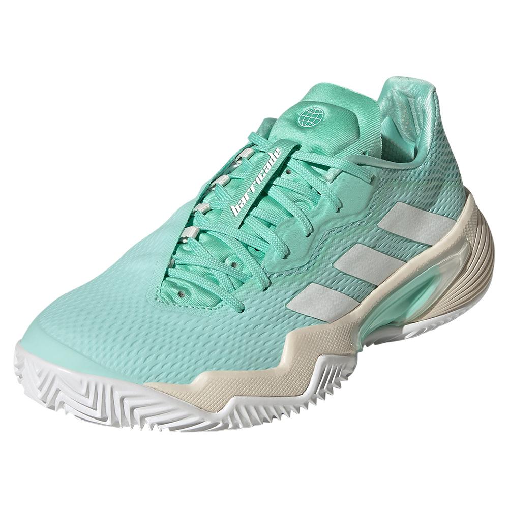adidas Women`s Barricade Clay Tennis Shoes Easy Green and Footwear White