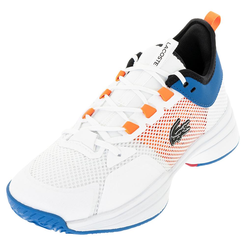 Lacoste Men`s AG-LT Tennis Shoes White and Orange
