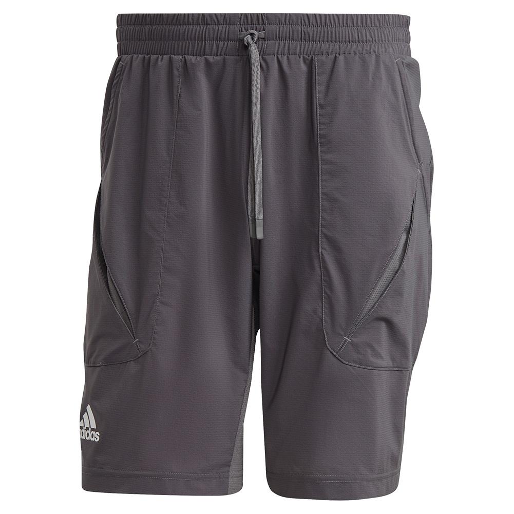 adidas Men`s New York 9 Inch Tennis Short Grey Four