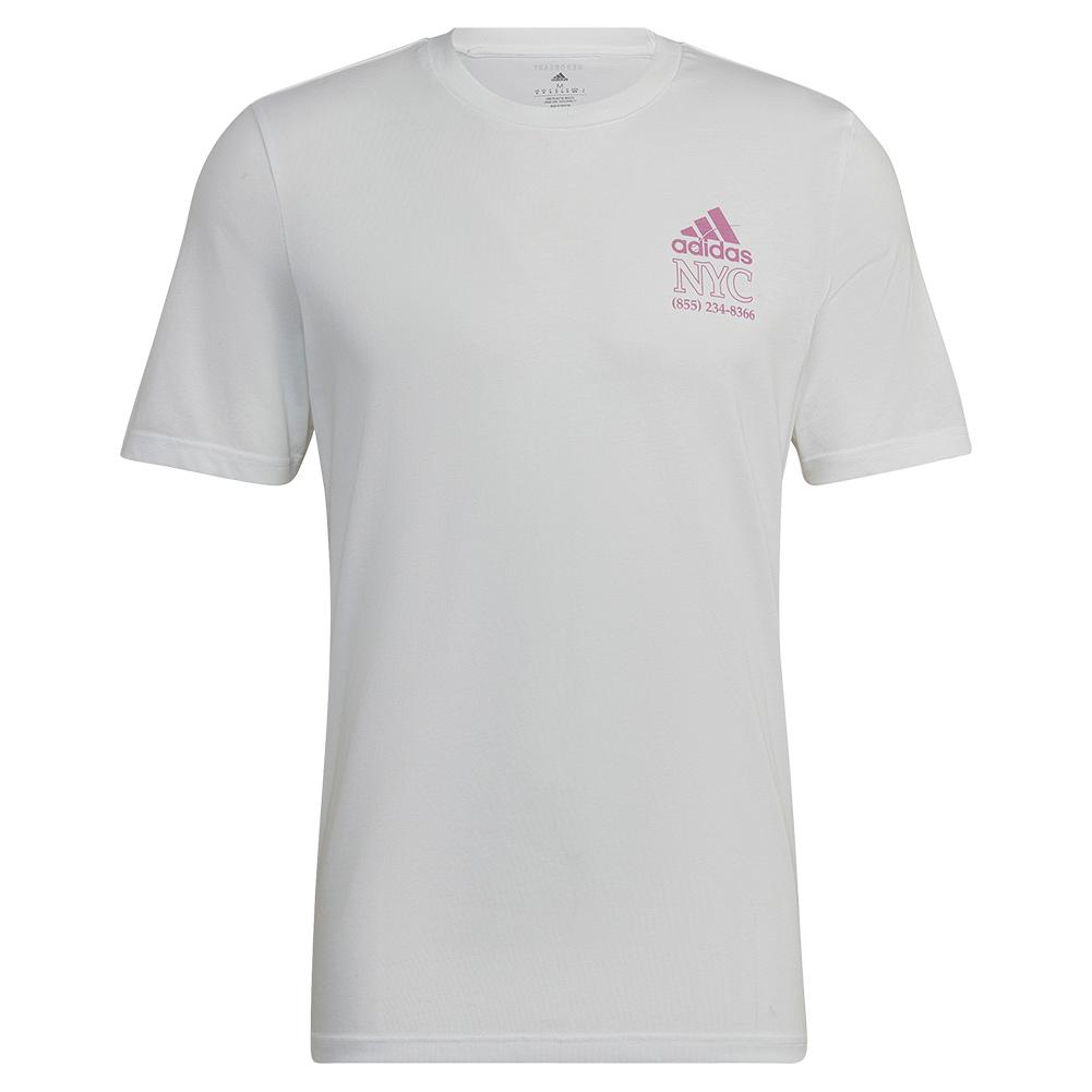 Adidas Men`s Hard Courts Graphic Tennis T-Shirt White