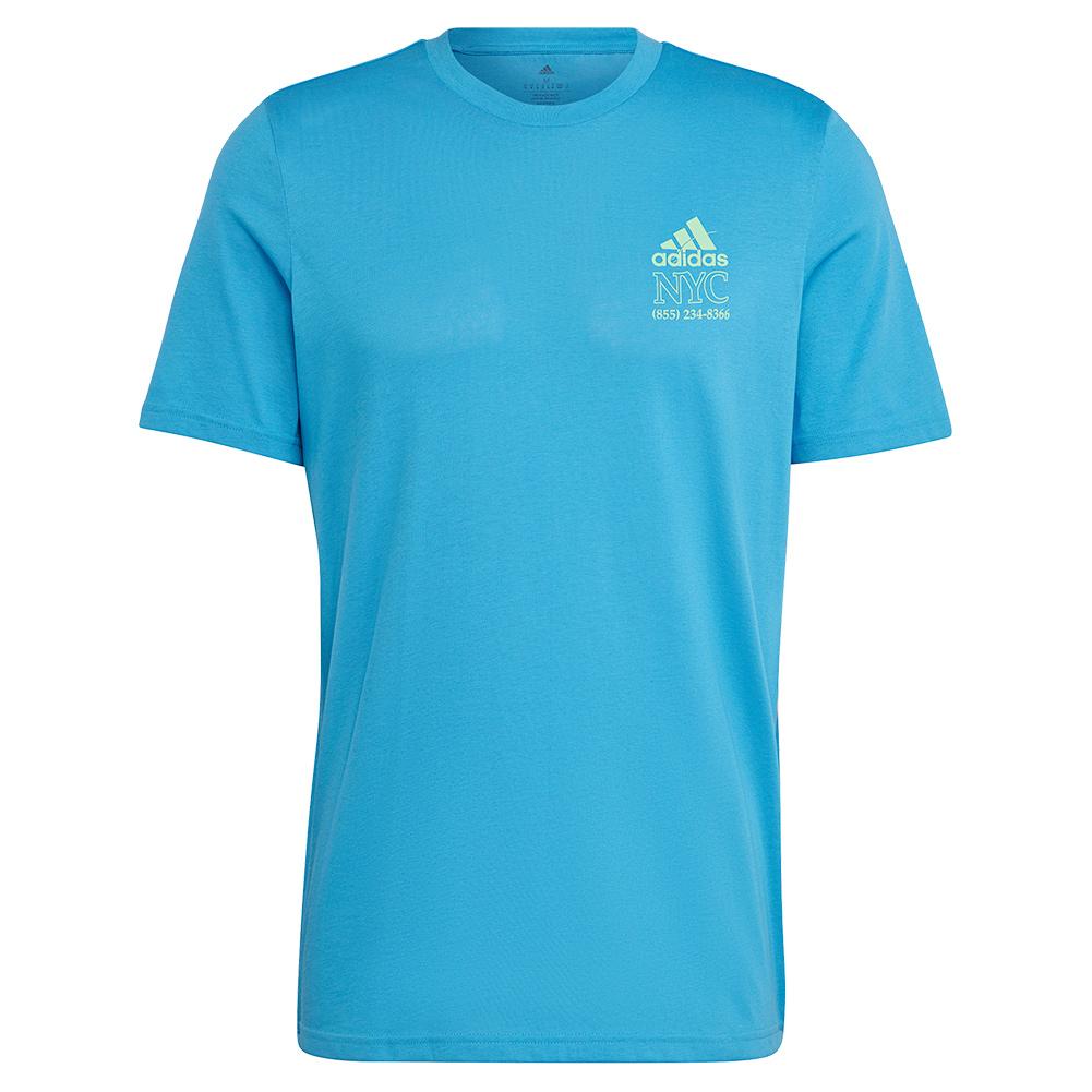 Adidas Men`s Hard Courts Graphic Tennis T-Shirt Pulse Blue