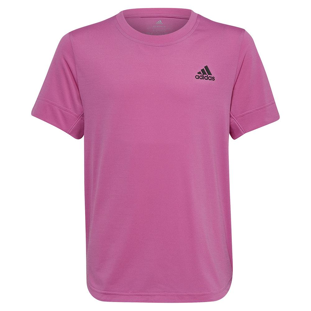 Adidas Boys` New York Freelift Tennis T-Shirt Semi Pulse Lilac