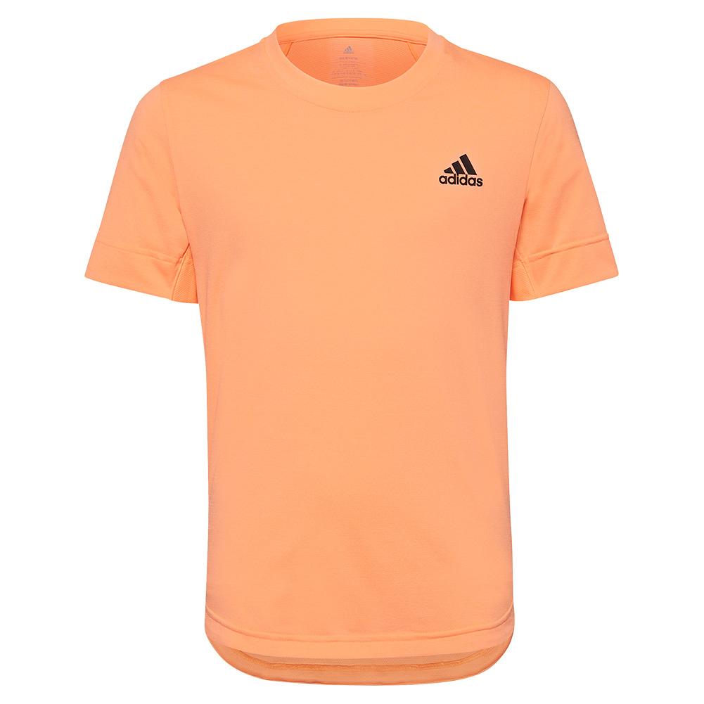 Adidas Boys` New York Freelift Tennis T-Shirt Beam Orange