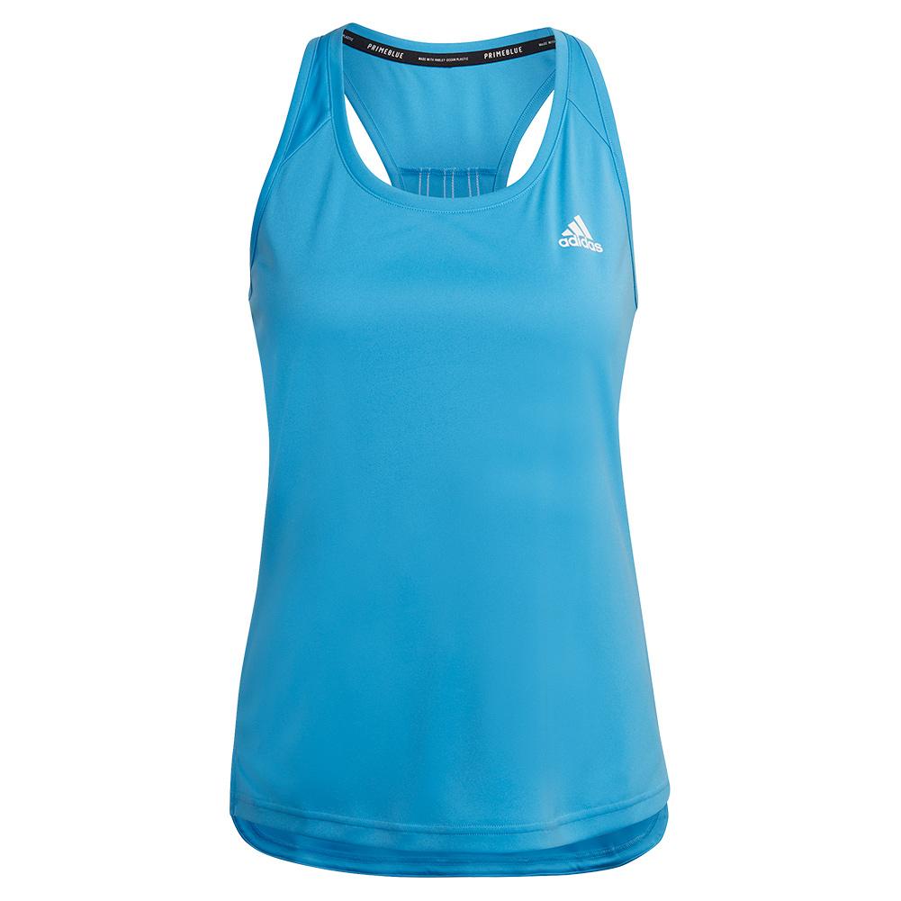 adidas Women`s 3-Stripes Sport Tank Top Pulse Blue and White