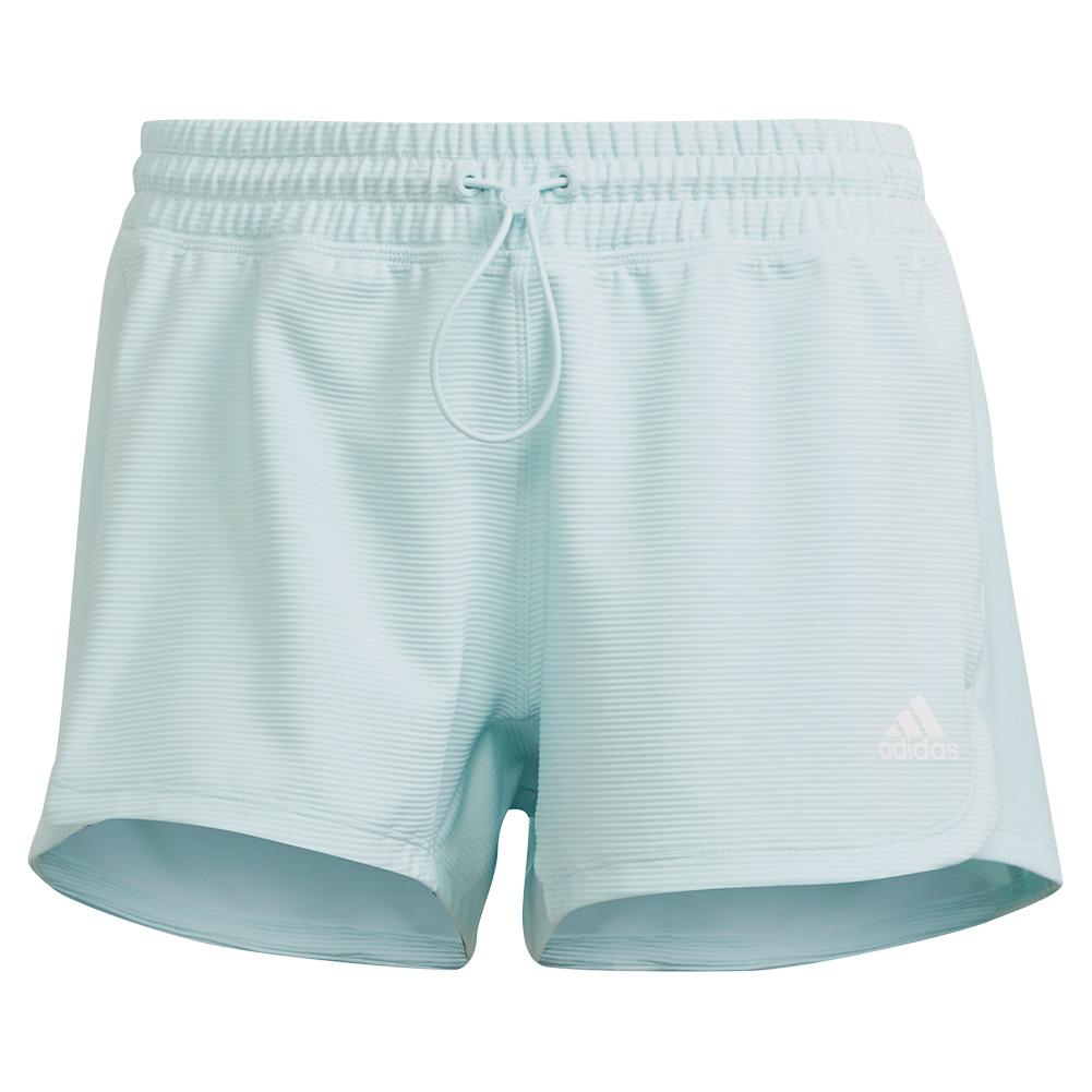 adidas Women`s Pacer Knit Ribbed Short Almost Blue