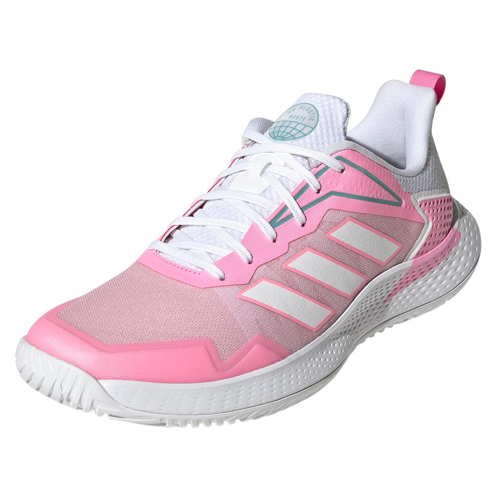 adidas Women`s Defiant Speed Tennis Shoes Clear Pink and Footwear White
