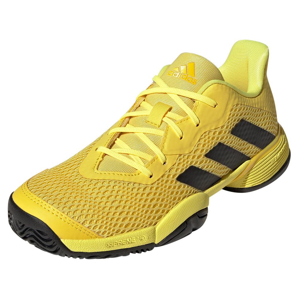 adidas Juniors` Barricade Tennis Shoes Impact and Beam Yellow