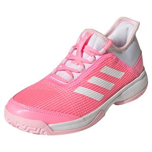 adidas Juniors` adizero Club Tennis Shoes Beam Pink and Footwear White
