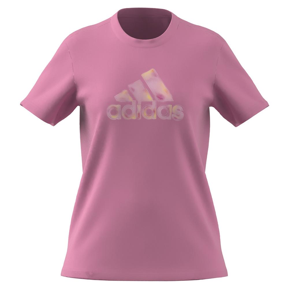 Adidas Women`s Two-Tone T-Shirt in Bliss Pink