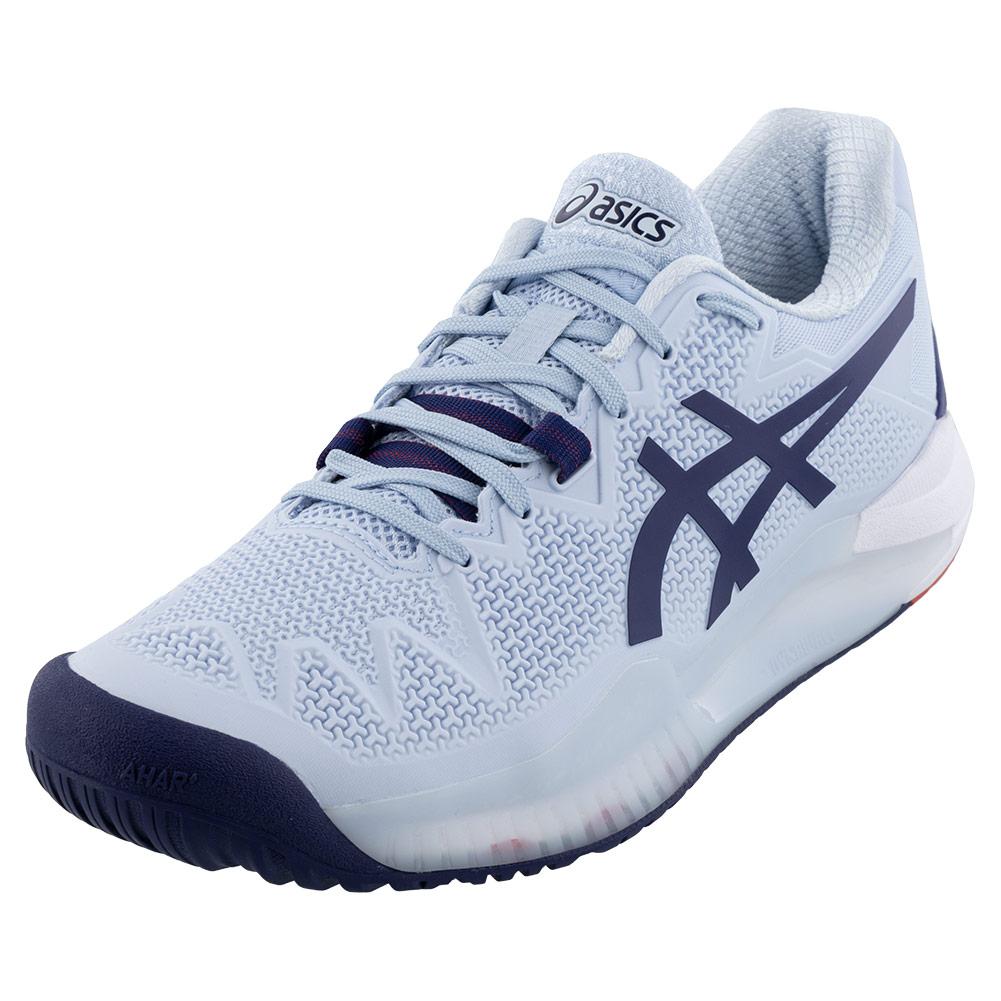 ASICS Women`s GEL-Resolution 8 Tennis Shoes Soft Sky and Dive Blue