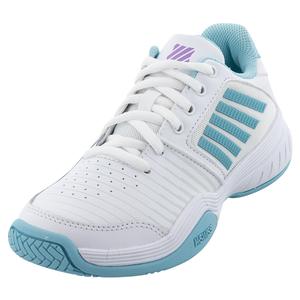 K-Swiss Women`s Court Express Tennis Shoes White and Angel Blue