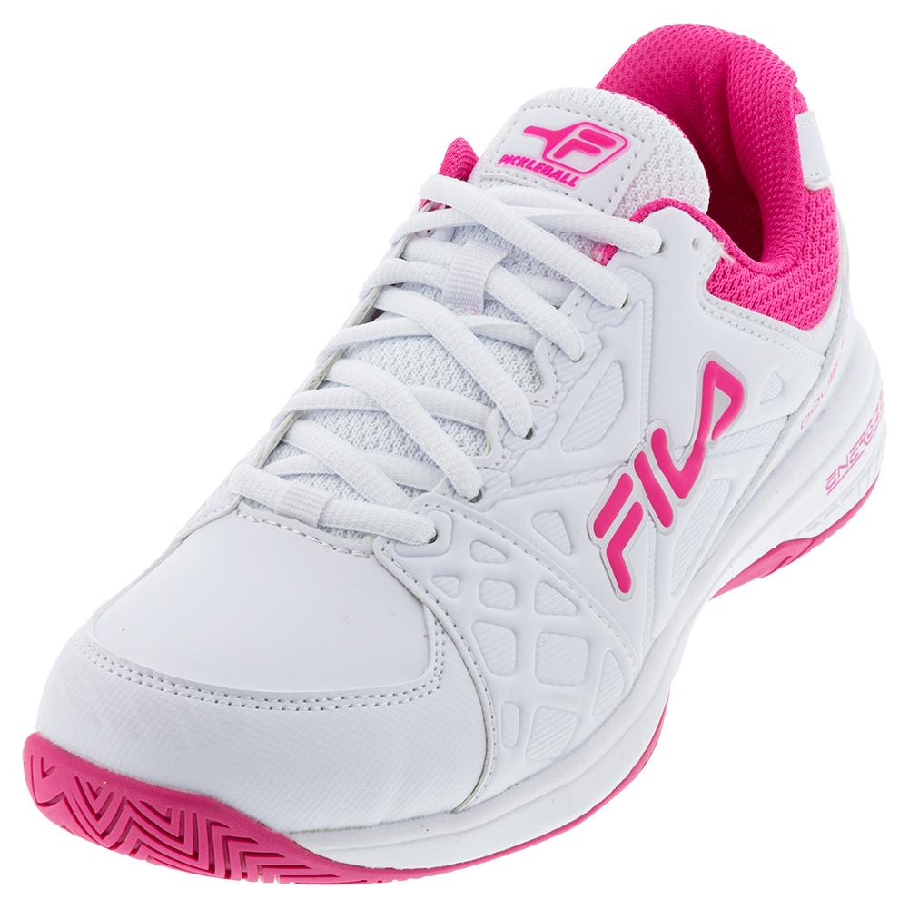 Fila Women`s Double Bounce 3 Pickleball Shoes White and Pink Glo