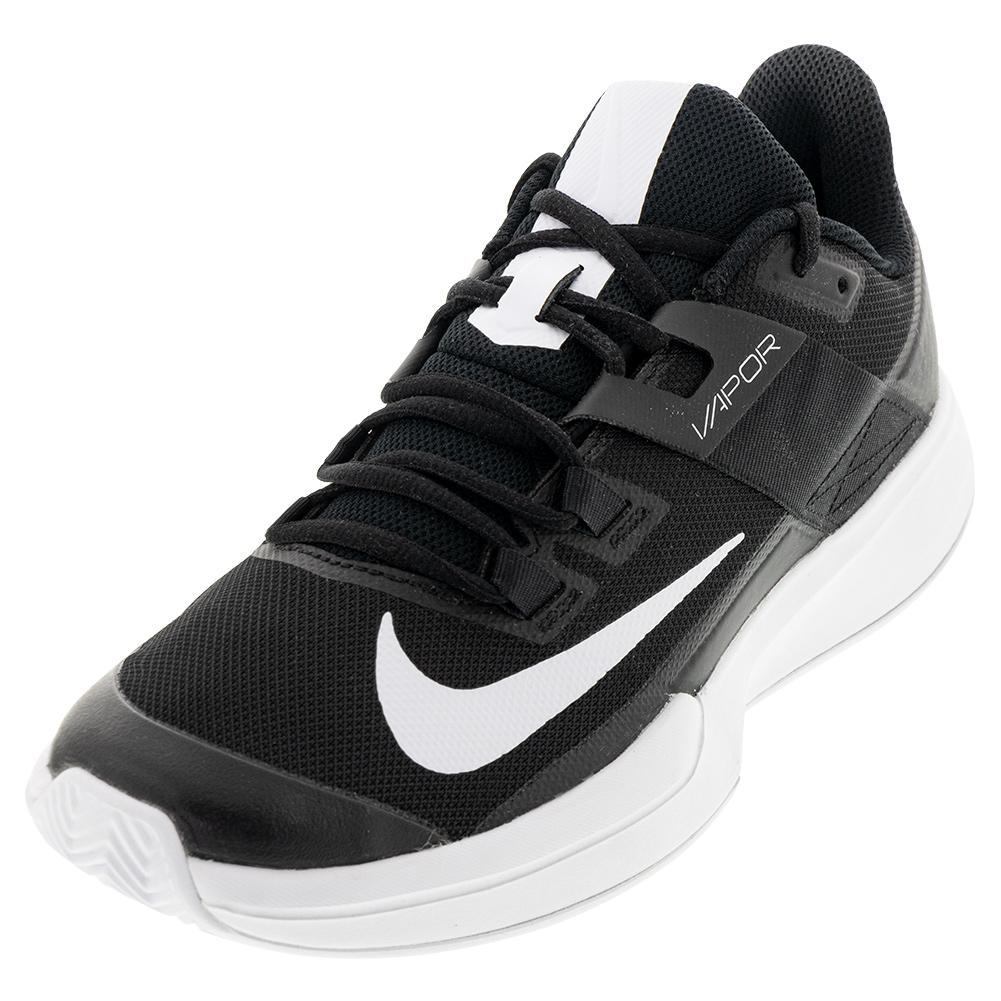 NikeCourt Men`s Vapor Lite Clay Tennis Shoes Black and White