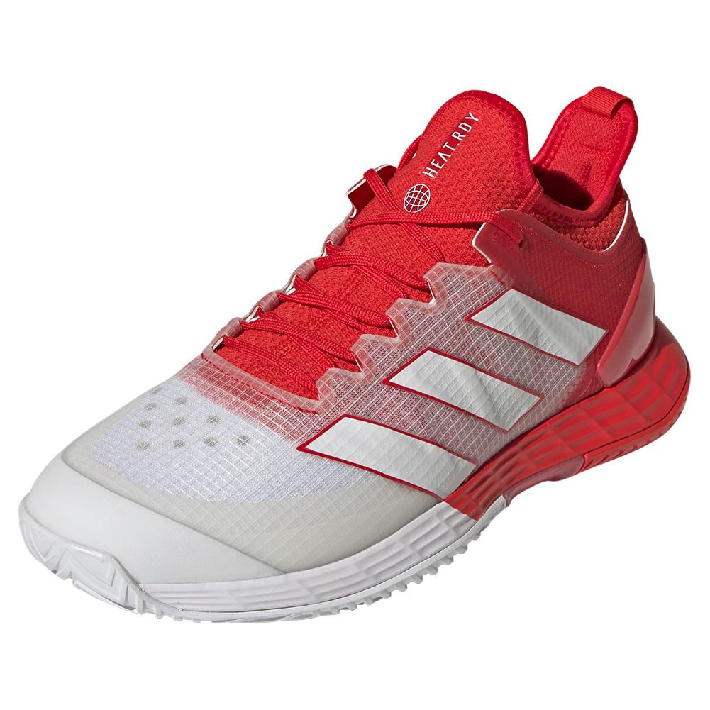 adidas Men`s adizero Ubersonic 4 HEAT RDY Tennis Shoes Vivid Red and  Footwear White