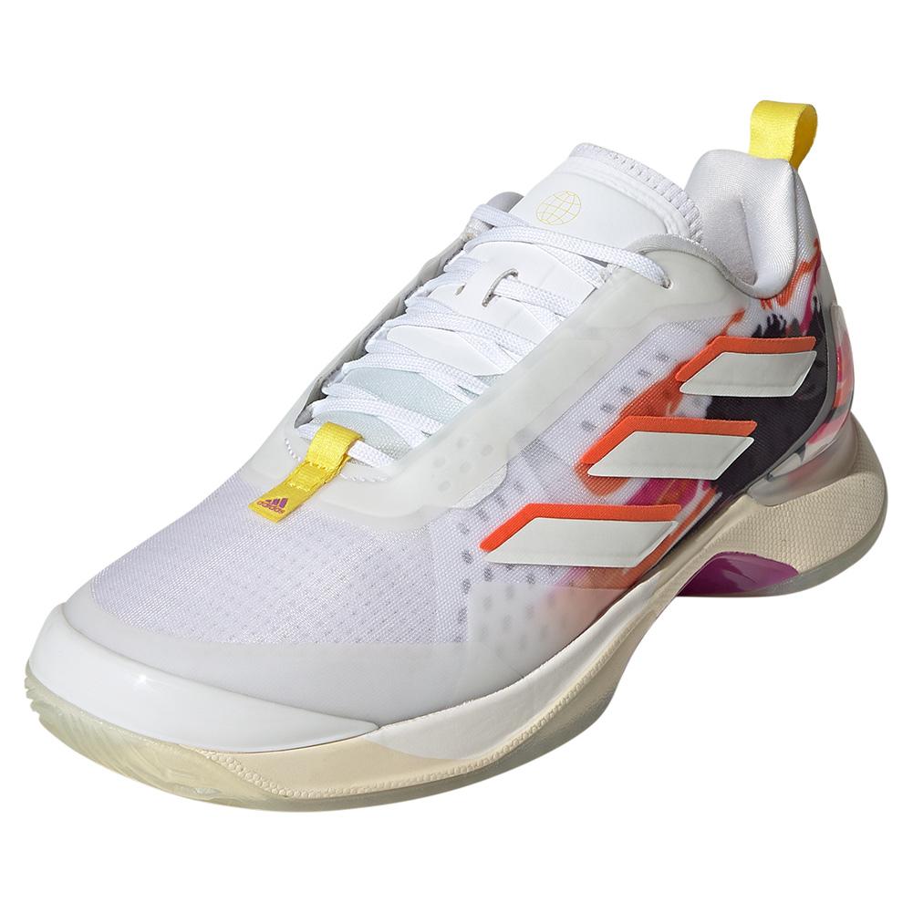 adidas Women`s Avacourt Tennis Shoes Footwear White and Zero Met