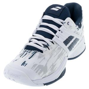 Men`s Propulse Fury All Court Tennis Shoes White and Estate Blue