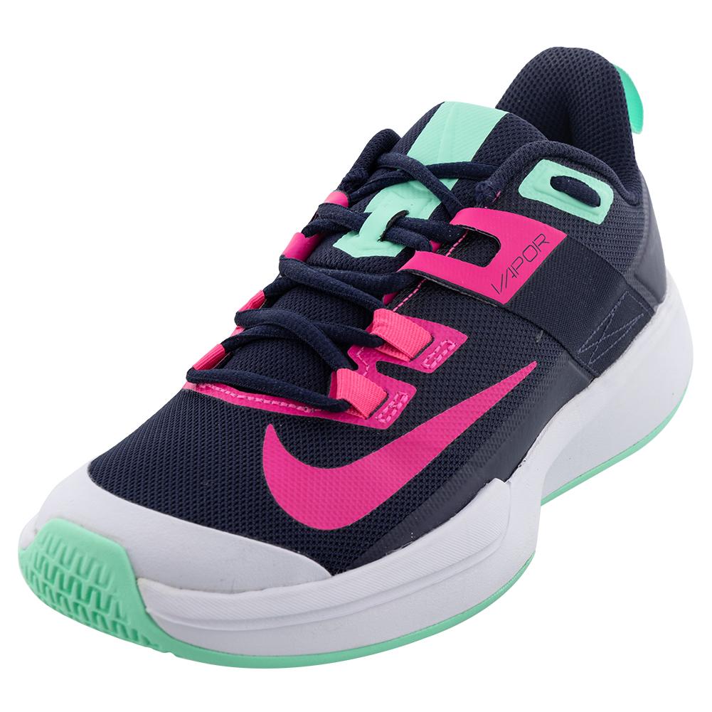 NikeCourt Men`s Vapor Lite Tennis Shoes Obsidian and Hyper Pink