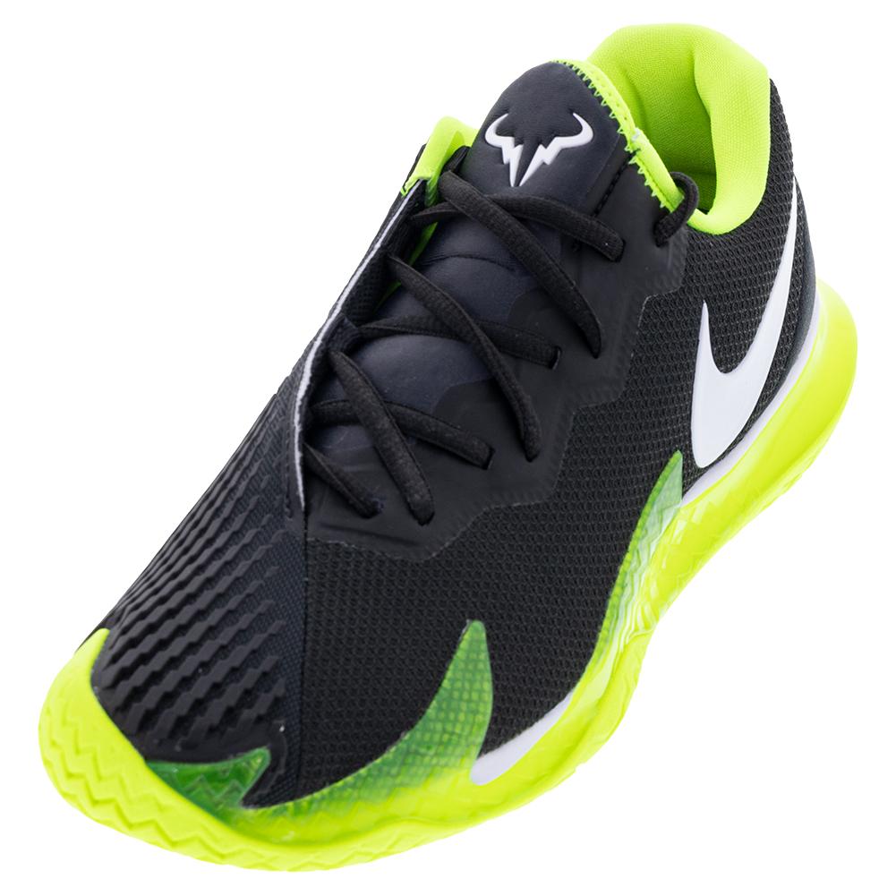 NikeCourt Men`s Rafa Zoom Vapor Cage 4 Tennis Shoes Off Noir and White