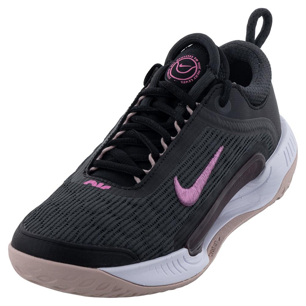 NikeCourt Women`s Zoom NXT Tennis Shoes Dk Smoke Grey and Pinksicle