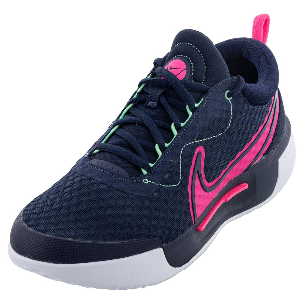 NikeCourt Men`s Zoom Pro Tennis Shoes Obsidian and Hyper Pink