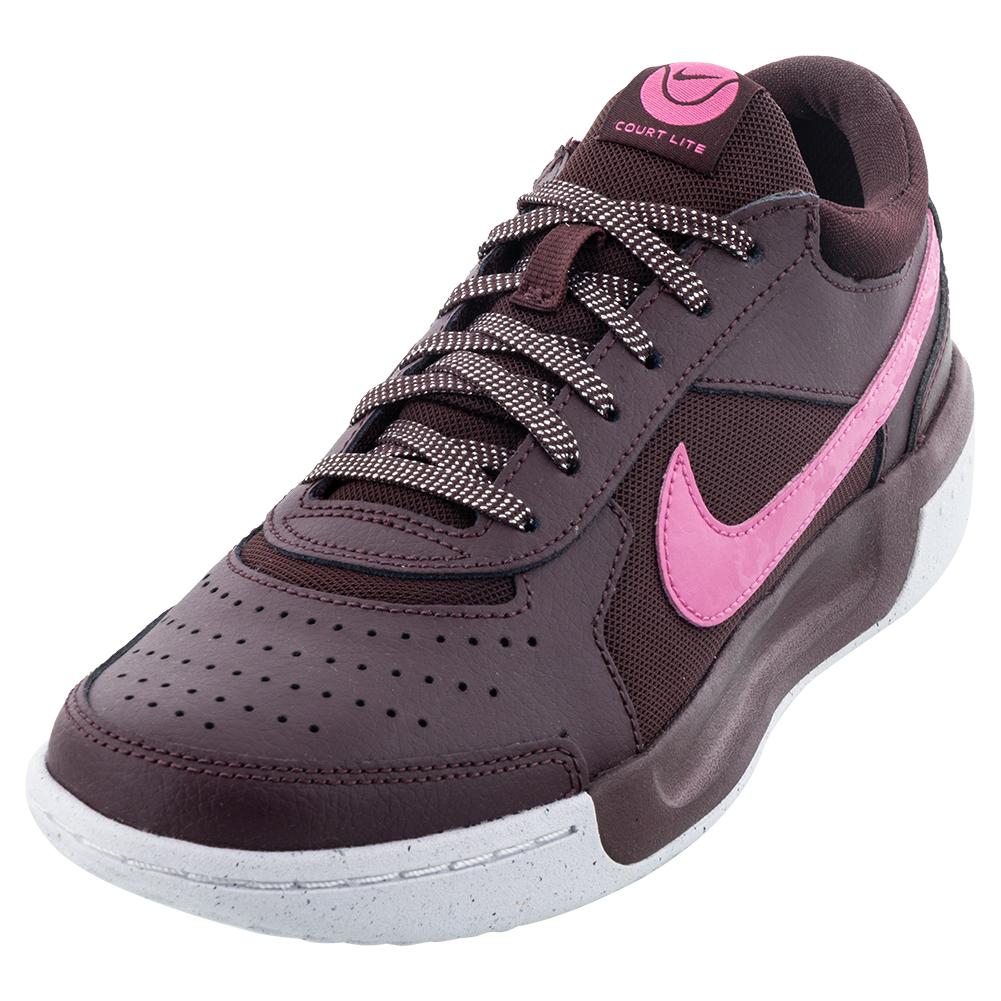 NikeCourt Women`s Zoom Court Lite 3 Premium Tennis Shoes Burgundy Crush and  Pinksicle