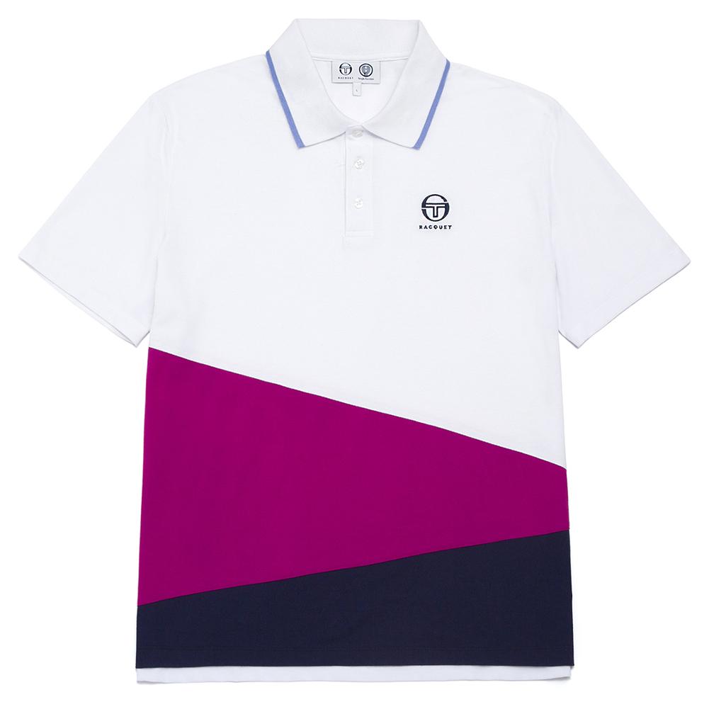 Sergio Tacchini Men`s Racquet Tennis Polo White