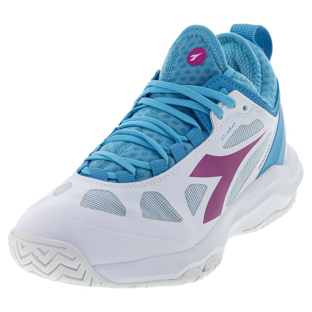 Diadora Women`s Speed Blushield Fly 3 Plus AG Tennis Shoes White and  Aquarius